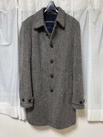 TOMMY HILFIGER 헤링본 스텐카라 코트