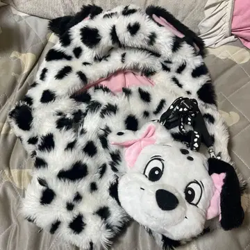 디즈니 101마리 강아지 머플러 캡 코인 파우치 세트