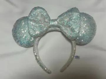 디즈니 머리띠 스팽글 화이트