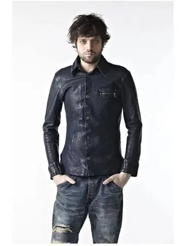 백래쉬 BACKLASH 가죽 셔츠