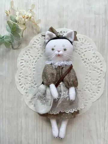 즈라네코 씨 봉제 인형 고양이 마스코트 네코무라 씨 핸드메이드 아트 인형