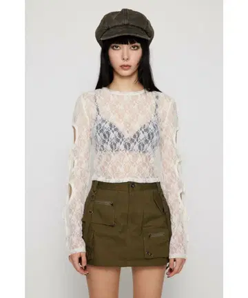 러그아젬 레이스 상의 LAGUAGEM 화이트