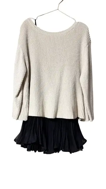 snidel 니트 원피스 미니 베이지 블랙 스나이델