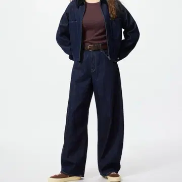 유니클로 배기 커브 청바지 27인치