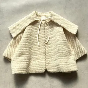 시로콘 요리 스노우맨 자켓 케이프 코트 아이보리