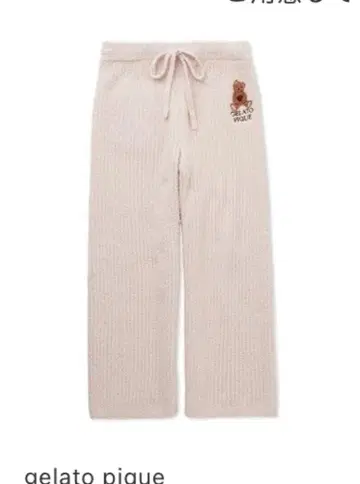 젤라또피케 베비모코 하트 자수 리브 롱 팬츠 핑크
