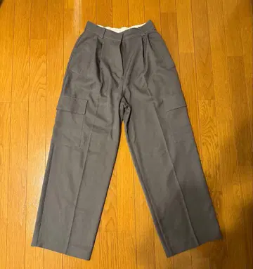 Searoomlyn 카고 팬츠 그레이 밴딩 허리