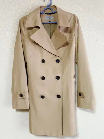 LES MUES 베이지 더블 브레스트 트렌치코트