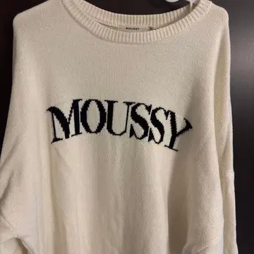 MOUSSY 오버 사이즈 니트 화이트