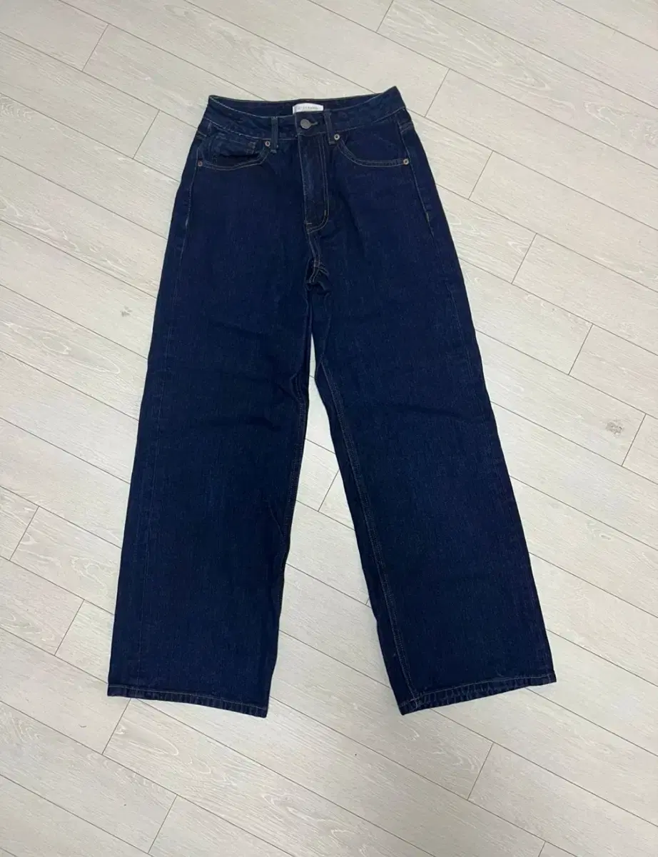 Giordano Raw Denim Brushed Dark Denim Wide Pants