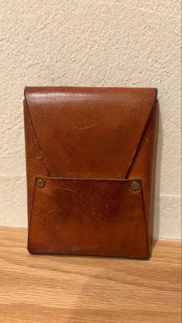 라크리에 가죽 미니 지갑 브라운