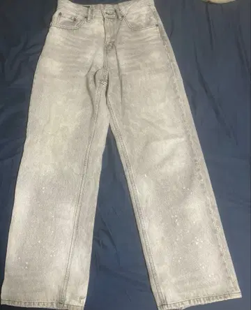 ZARA 와이드 스트레이트 청바지 그레이 USA29