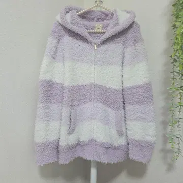 젤라또피케 룸웨어 보더 후드티 퍼플