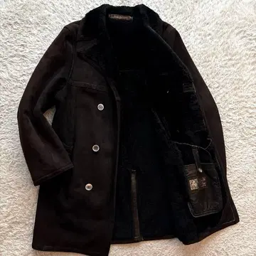 올 무스탕 jacques jekel 체스터 코트 프랑스제