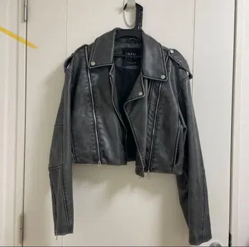 ZARA 그레이 라이더 자켓 M