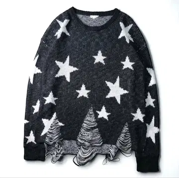 item&thread 데미지 니트 구제 의류