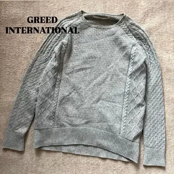 [ GREED international ] 케이블 니트 스웨터 크루넥