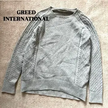 [ GREED international ] 케이블 니트 스웨터 크루넥