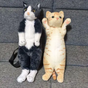 리얼 고양이 백팩 봉제 인형