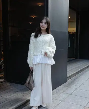 acka frill hand knit cardigan