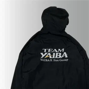 사사메바늘 야이바 X 나일론 자켓 낚시 의류 자수 빅 로고 블랙