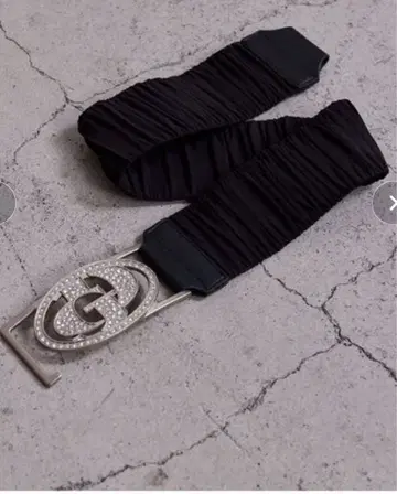 GYDA 벨트 라인스톤 벨트 2025 신상 블랙