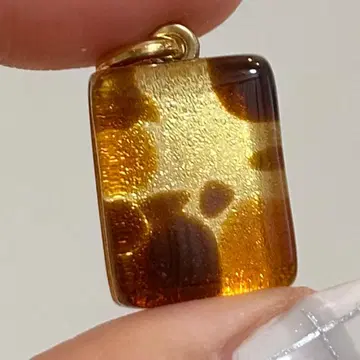 MURANO GLASS 브라운/골드 펜던트