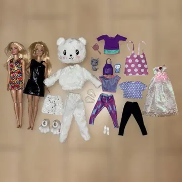 Barbie 바비 큐트업 인형옷 바비 시로쿠마 인형 세트