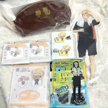 하이큐 츠키시마 케이 극락탕 아크릴 스탠드 파우치 세트