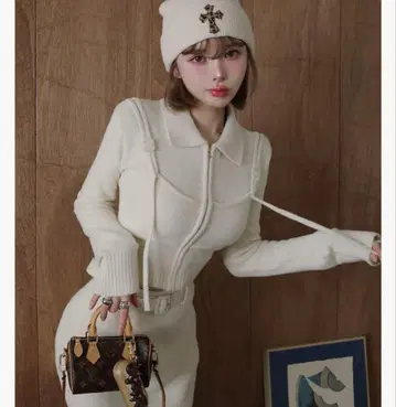 다리치 뷔스티에도킹 니트탑