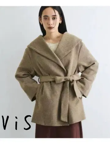 ViS 울 혼방 벨트 자켓