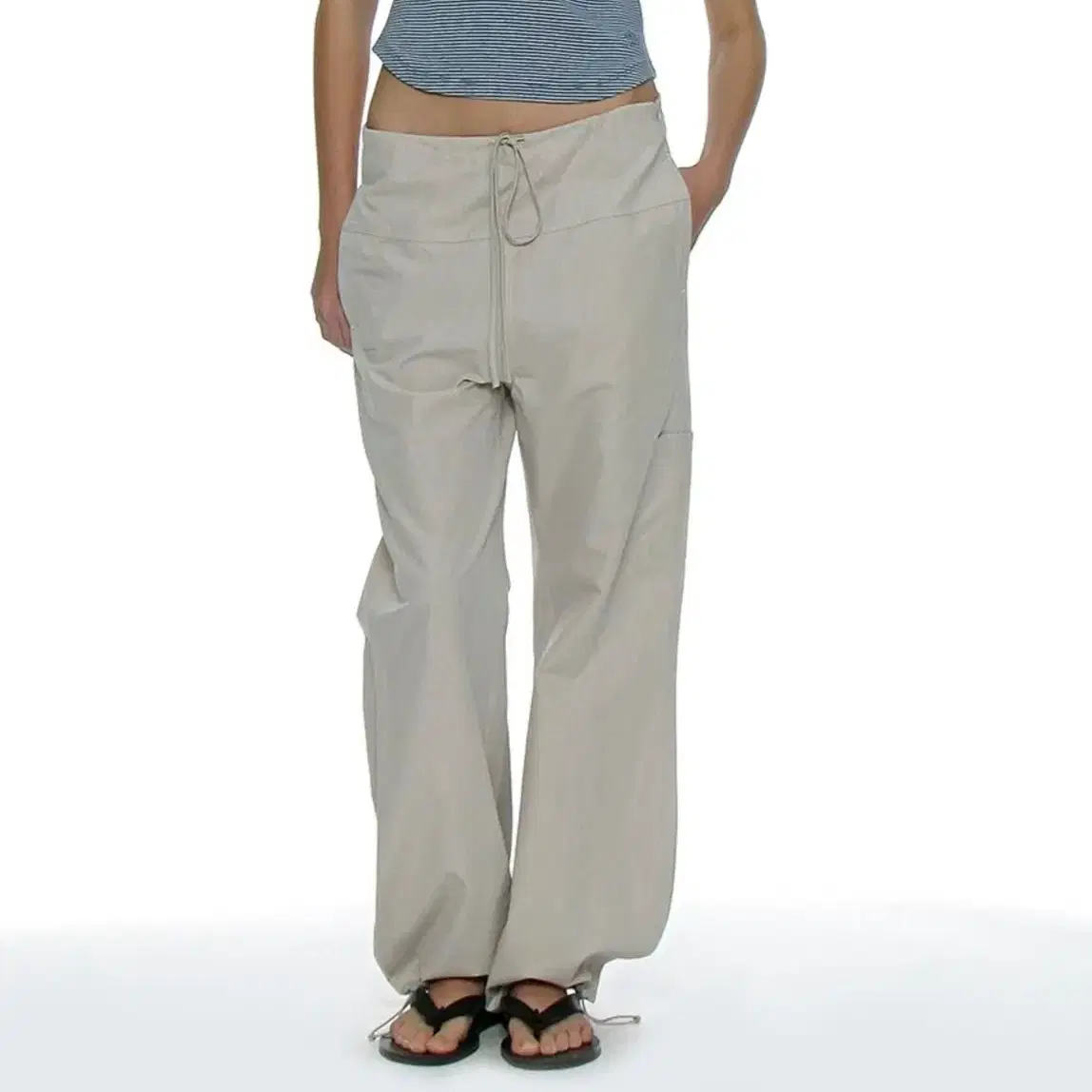 Partimento Rounding Drawstring Pants Size S