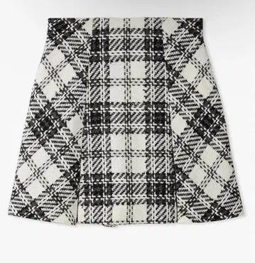 [ 새상품 ] snidel 로빙 체크 스커트 쇼츠 화이트 스나이델