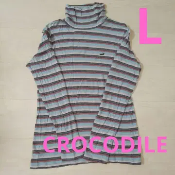 [ 새상품급 ] CROCODILE L 사이즈 하이넥 보더