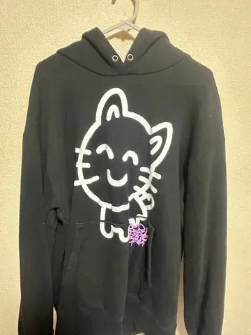 nqrse 나루세 고양이 후드티 검정