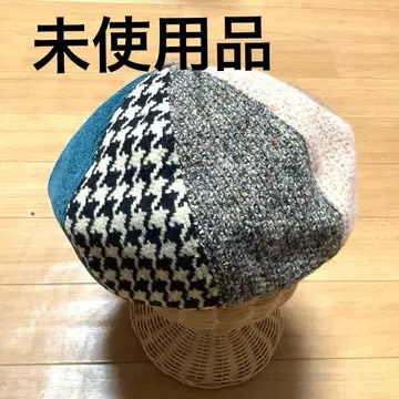 패치워크 베레모 멀티 컬러 미사용품