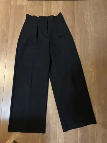 PLST 블랙 와이드 팬츠 M