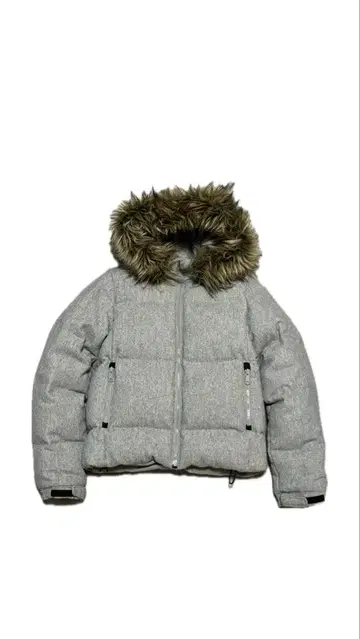 GAP 갭 퍼 달린 다운 자켓 그레이