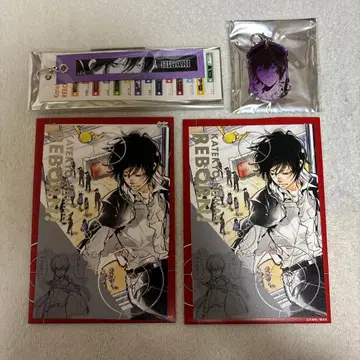 아마노 아키라 전시회 메탈릭 참 리본 참 엽서 히바리 쿄야 4종 세트