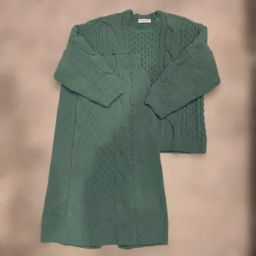 RODEO CROWNS 그린 케이블 니트 셋업