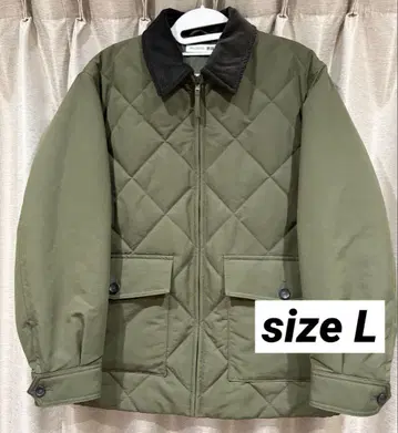 유니클로 JW ANDERSON 패디드 퀼팅 블루종 올리브 L