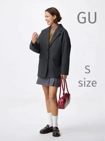 GU 코지 멜톤 하프 코트 S