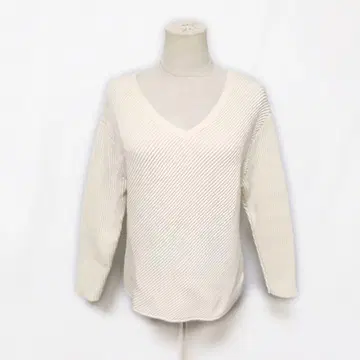 [ TOMORROWLAND ] 울 혼방 리브 니트 V넥 풀오버 S