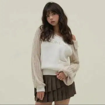 andmary Marie knit tops color beige