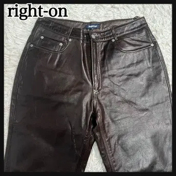 [ 새상품급 ] 라이트온 가죽 팬츠 소가죽 XL 브라운