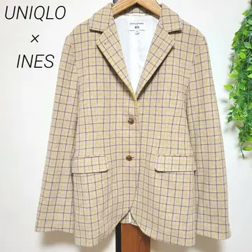UNIQLO INES 유니클로 이네스 체크 무늬 자켓 L 사이즈