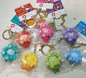산리오 미야쿠미야쿠 변신 입체 마스코트 최애 컬러 키링 전 7종