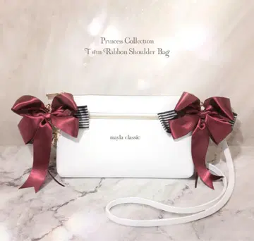 mayla classic 트윈 리본 숄더백 빨간색 레드