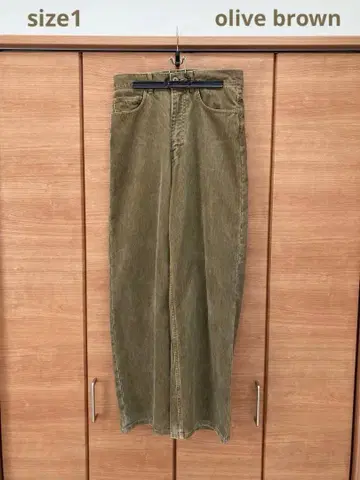 AURALEE 25ss 코듀로이 팬츠 size 1 olive brown