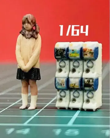 1/64 미니어처 가챠가챠 머신 6대 피규어용 디오라마용 미니카